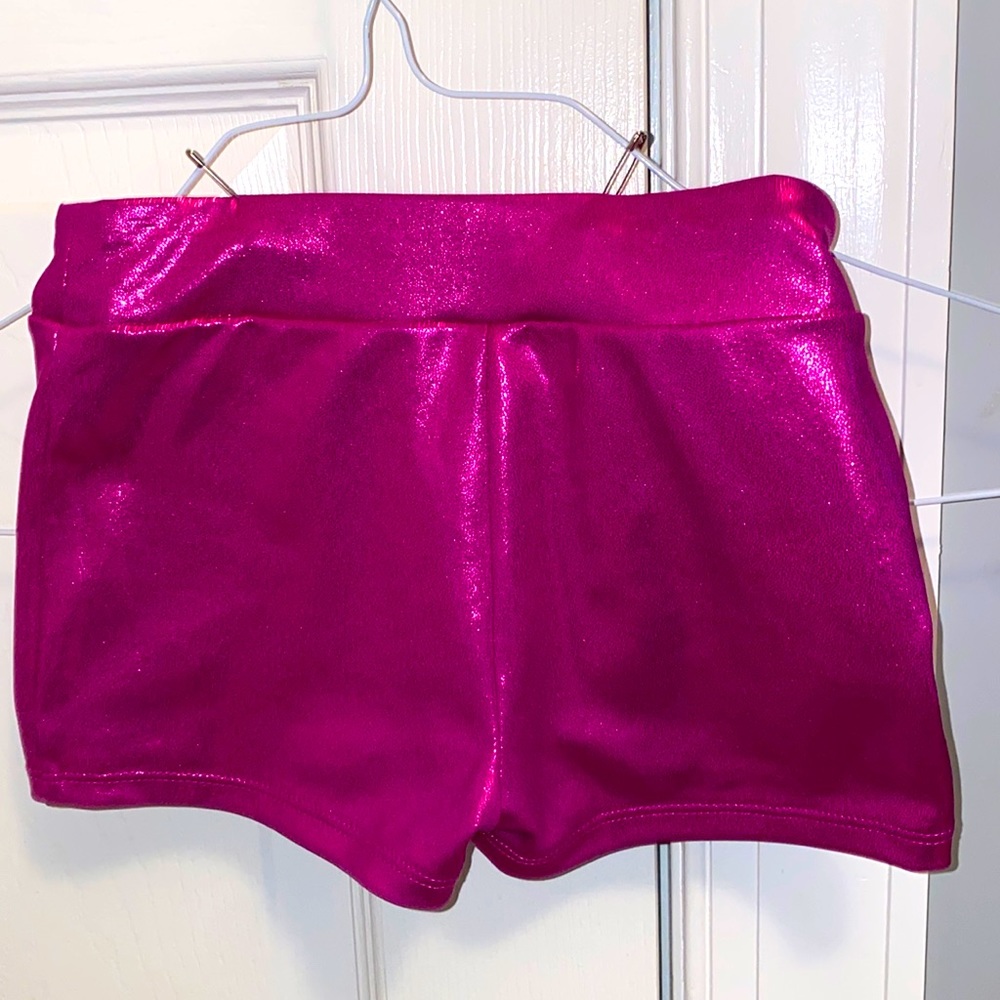 Girls more than magic shiny pink shorts